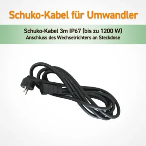 3m AC-Kabel Wechselrichter Anschlussleitung auf Schuko-Steckdose 3-polig - 1.webp