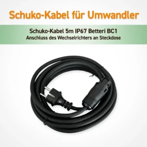 5 m Kabel Wechselrichter Anschlussleitung auf Schuko-Steckdose 3-polig - 1.webp