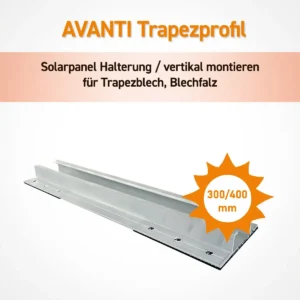 Solarpanel Halterung Avanti Profil 80 40x20x300 400 mm auf Trapezblech Blechfalz - 1.webp