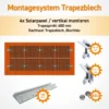 1 Solarpanel Halterung-Set 4 Module Trapezblech Blechfalz 400mm Profil  hochkant - 1.webp