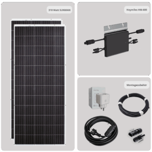 1 Balkonkraftwerk 600 Watt (620 Wp) Plug & Play Sunman flexible Module HM-600.png